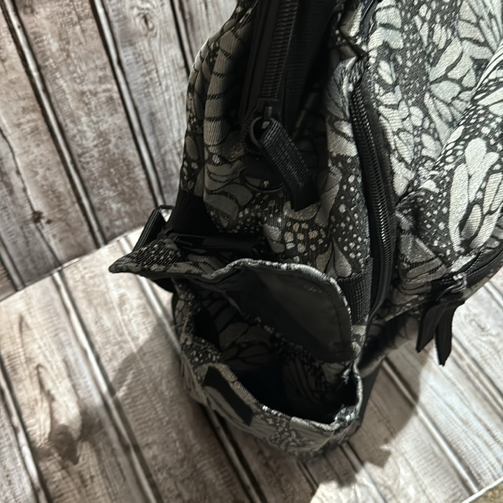 Nurse Mates Butterfly Silver Gray Jacquard Medical Professional Carry Bag - Picture 8 of 9